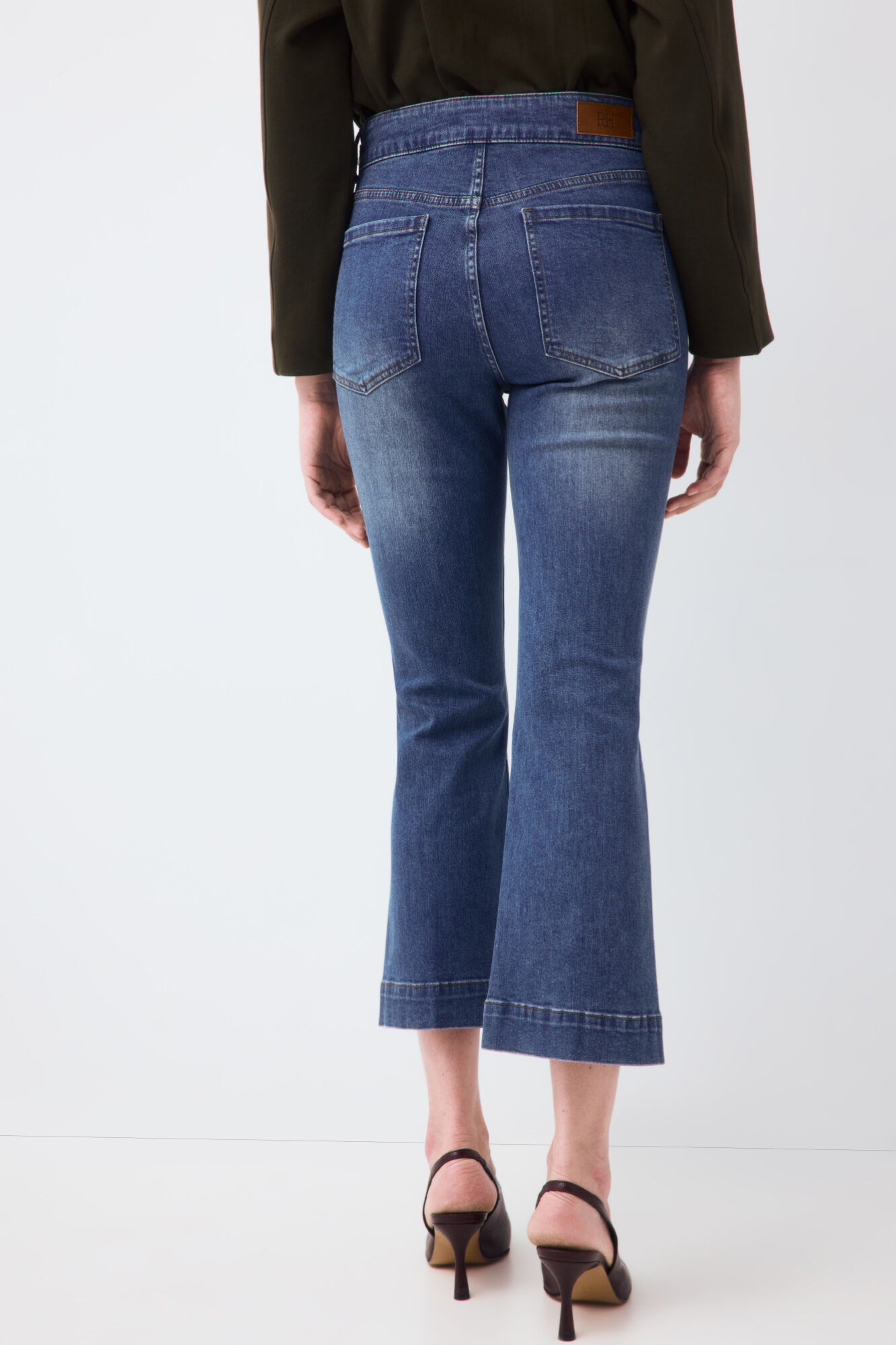 Pedro del Hierro Cropped flare jeans Blue