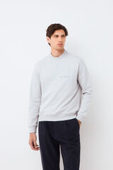 Pedro del Hierro Crew neck logo sweatshirt Grey