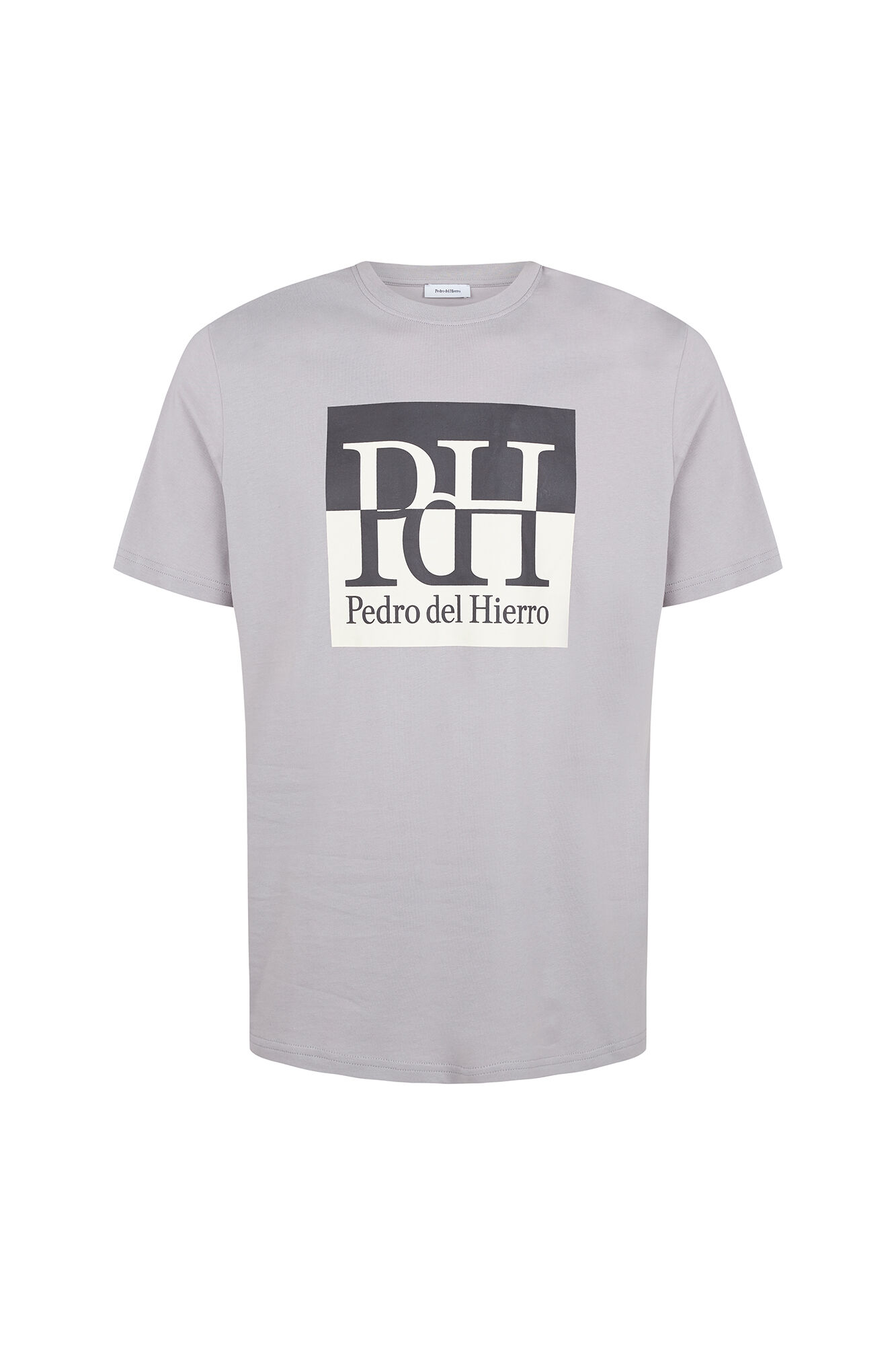 Pedro del Hierro Large logo T-shirt Grey