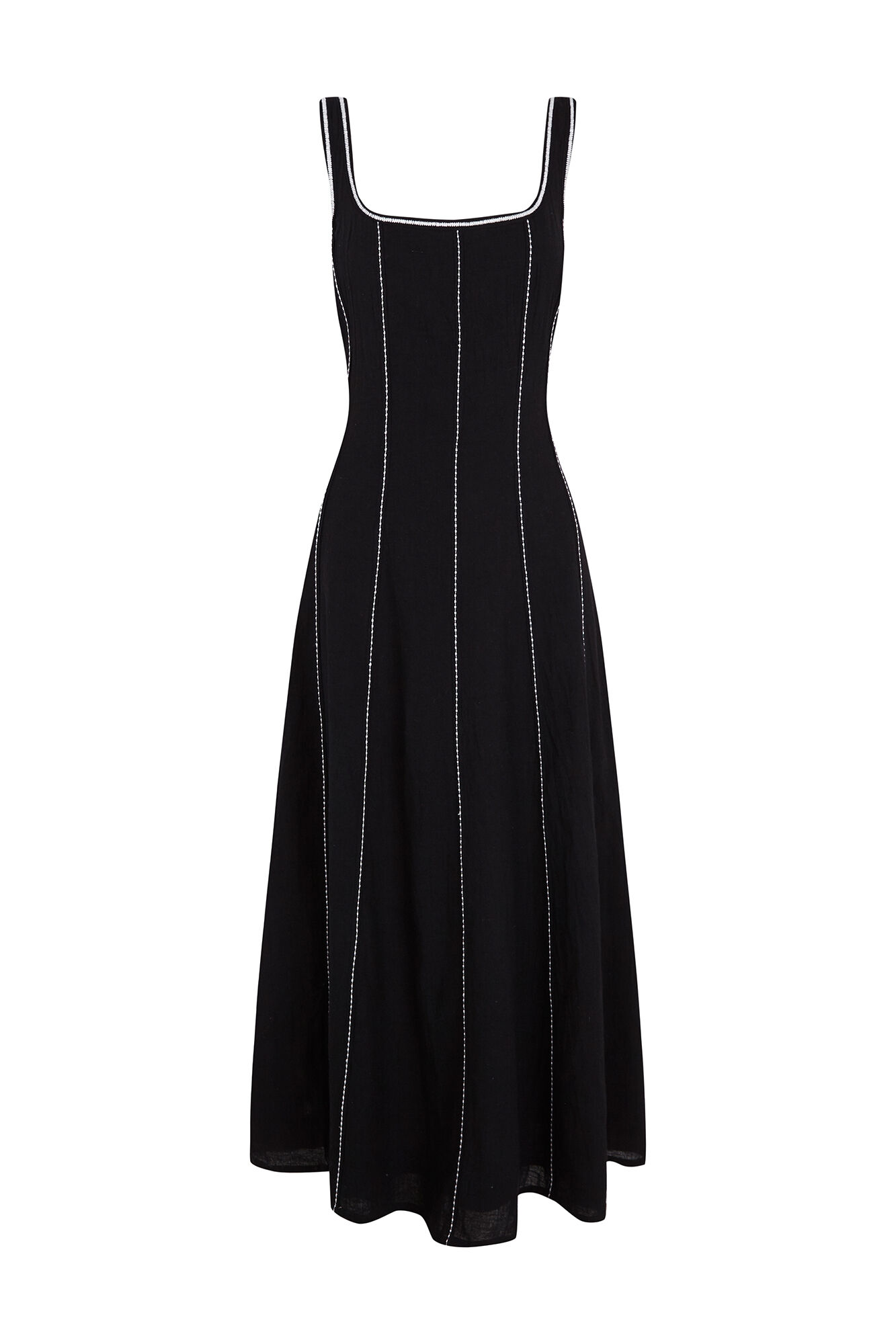Pedro del Hierro Contrast midi dress Black