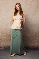 Slowlove Vestido em tule com cortes Verde