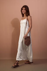 Slowlove Satin-finish slip dress Multicolour
