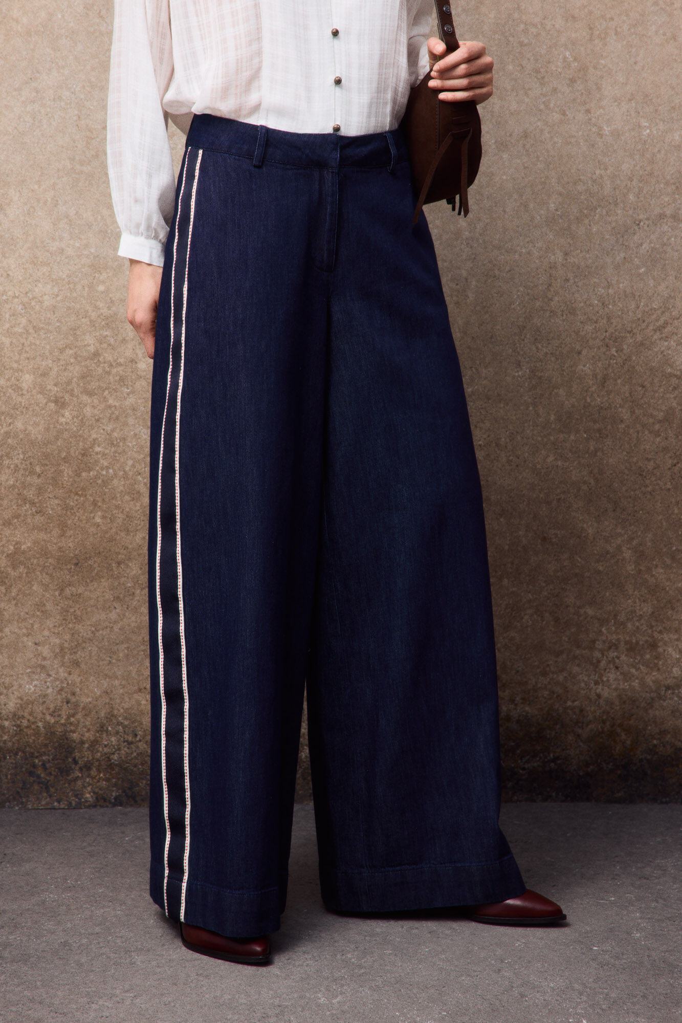 Slowlove Jeans cinta lateral Azul