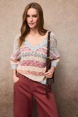 Slowlove Jersey pico multicolor Naranja