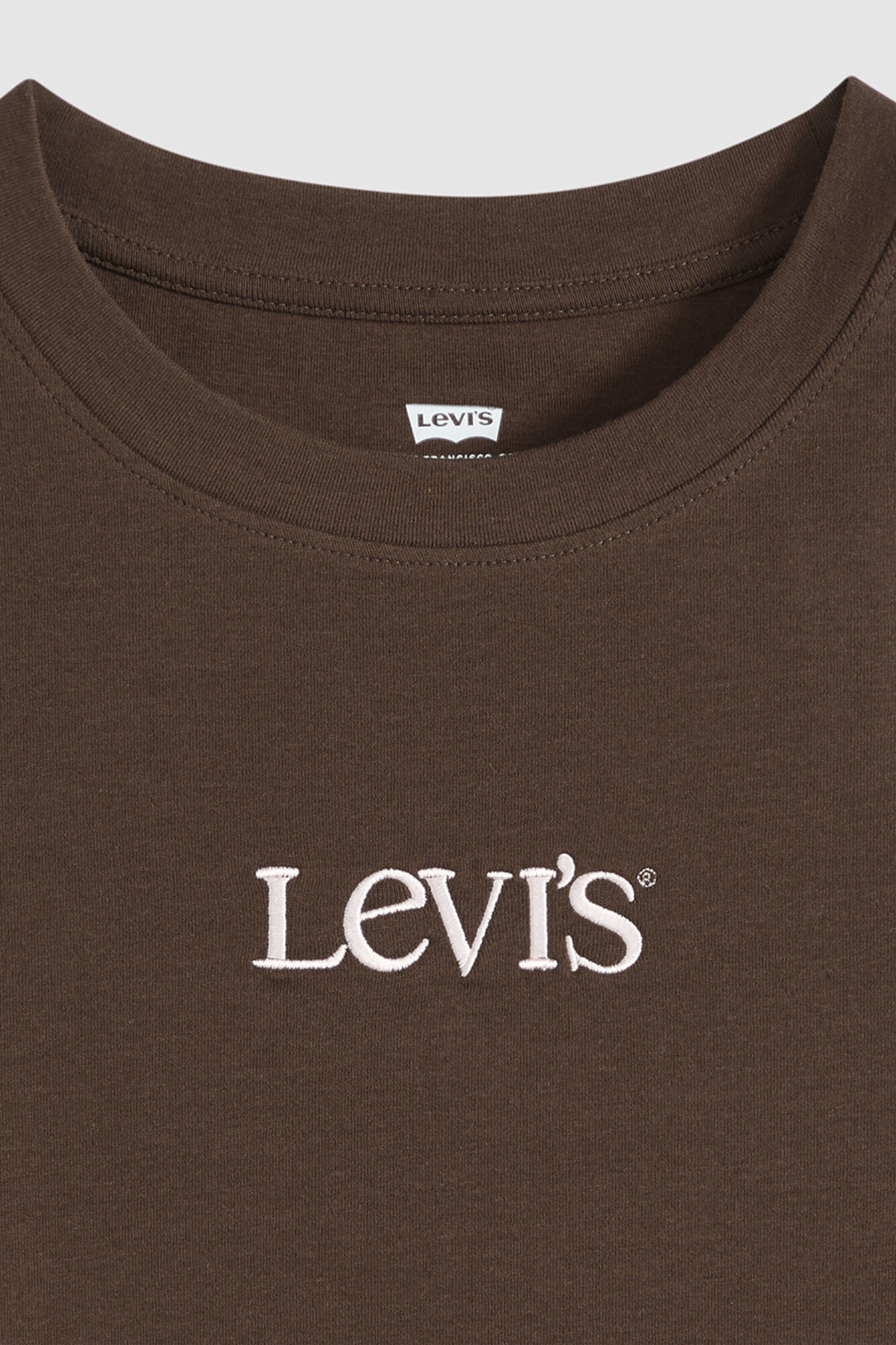 Levi's Camiseta manga corta logo marr&oacute;n