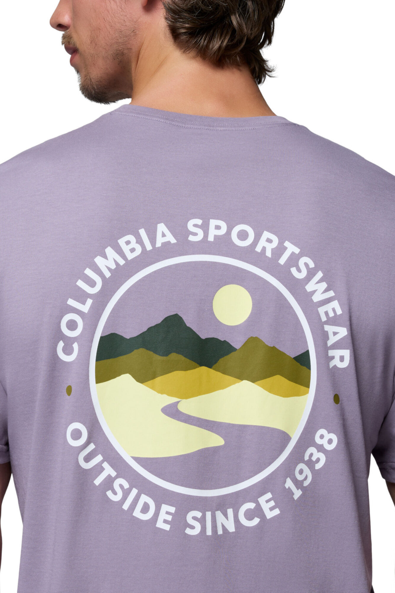 Columbia T-shirt com estampado de natureza nas costas rosa