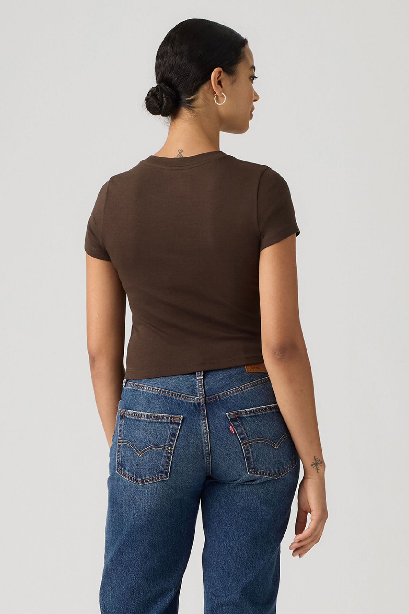 Levi's Camiseta manga corta logo marr&oacute;n