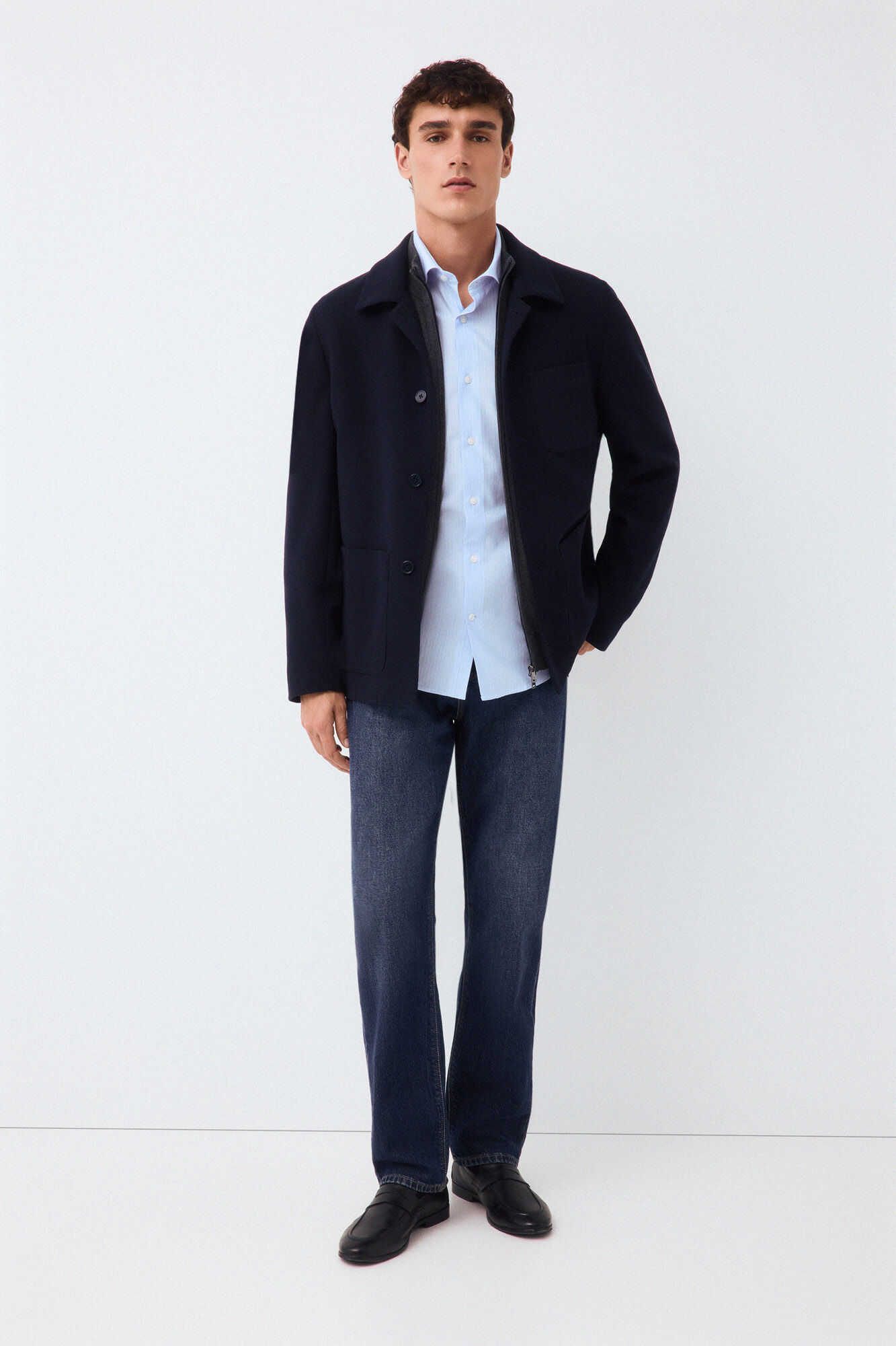 Jeans, shirt and overshirt set
