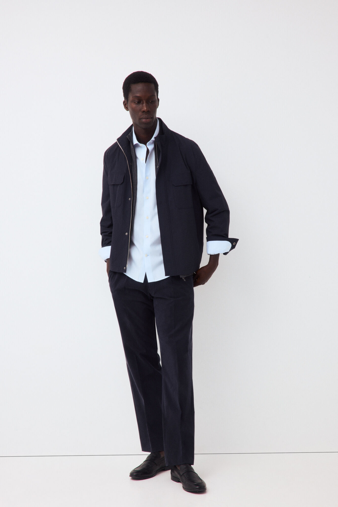 Chinos, overshirt and shirt set